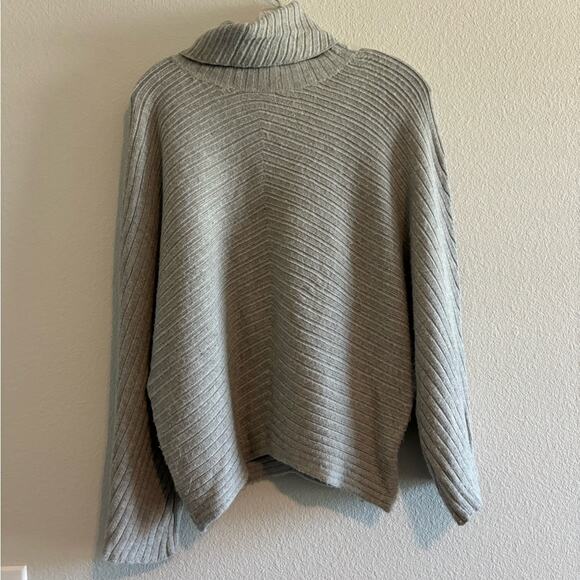 Anthropologie Sweaters - Anthropologie Moth Tisbury Grey Ribbed sweater size xs